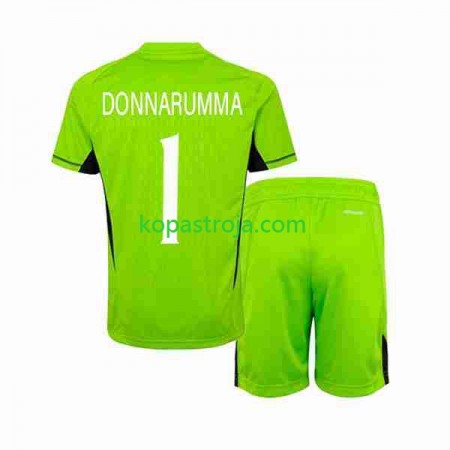 Billiga Fotbollströjor Italien Donnarumma 1 Målvakt Barn Hemma tröja 2023 Kortärmad